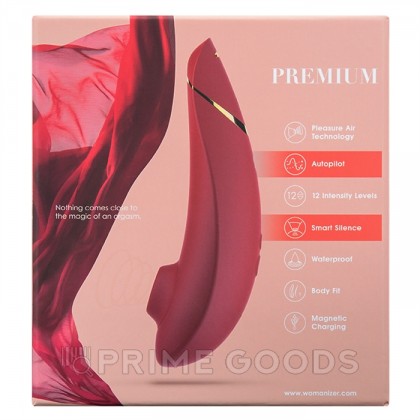 Бесконтактный клиторальный стимулятор Womanizer Premium красный/золотой от sex shop primegoods фото 2