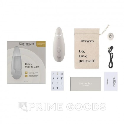Бесконтактный клиторальный стимулятор Womanizer Premium 2 серый от sex shop primegoods фото 8