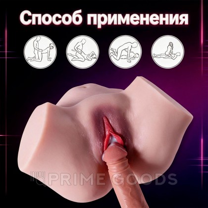 Реалистичный двойной мастурбатор Fanny от sex shop primegoods фото 10