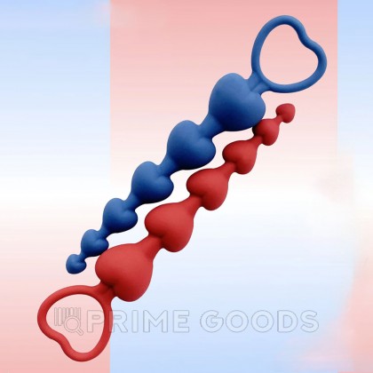 Анальная цепочка Love Beam (бордовый) от sex shop primegoods фото 4