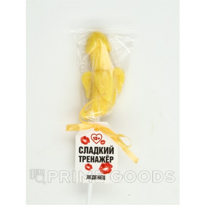 Леденец на палочке «Сладкий тренажёр», вкус: банан, 18 + от sex shop primegoods фото 6