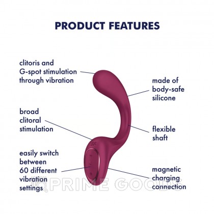 Вибратор Satisfyer G for Goddess 2 бордо от sex shop primegoods фото 2