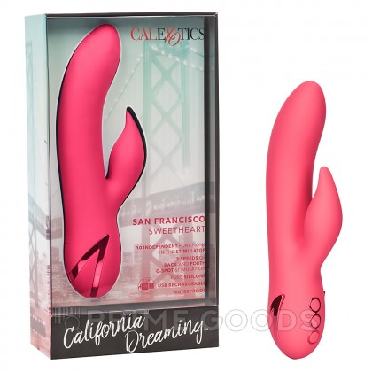 Вибратор-кролик Calexotics California Dreaming San Francisco Sweetheart с функцией «манящее движение» (12x3.25 см) от sex shop primegoods фото 9