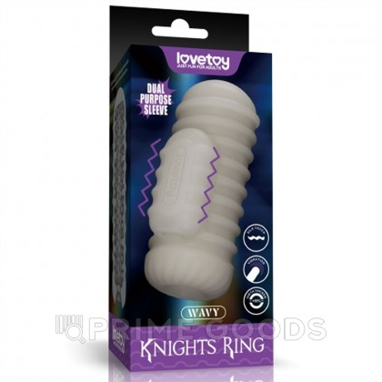 Мастурбатор-насадка с вибрацией Lovetoy Knights Ring Wavy (13,5*5,5 см) от sex shop primegoods
