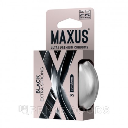 Презервативы MAXUS Extra Strong, утолщенные, черные, 3 шт от sex shop primegoods фото 2