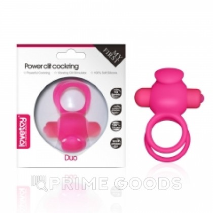 Эрекционное виброкольцо Power DUO clit cockring (розовый) от sex shop primegoods