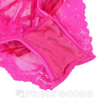 Трусики на высокой посадке Lace Strappy розовые (размер XS-S) от sex shop primegoods фото 2