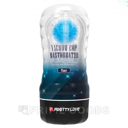 Мужской мастурбатор Planet  с внутренним стимулятором, синий от sex shop primegoods