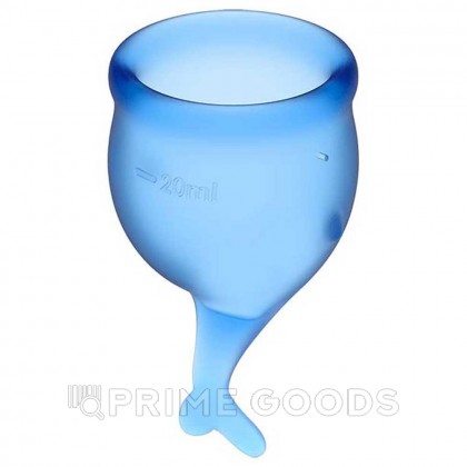 Набор менструальных чаш Satisfyer Feel Secure голубые, 15 мл., 20 мл. от sex shop primegoods фото 3
