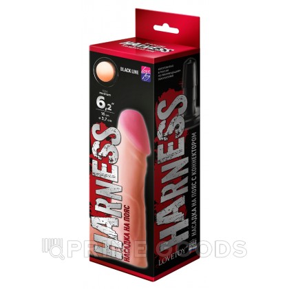 Насадка для страпона HARNESS с коннектером BLACK LINE (160*37) от sex shop primegoods