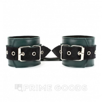 Оковы на ноги из натуральной кожи изумруд от sex shop primegoods