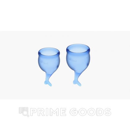 Набор менструальных чаш Satisfyer Feel Secure голубые, 15 мл., 20 мл. от sex shop primegoods