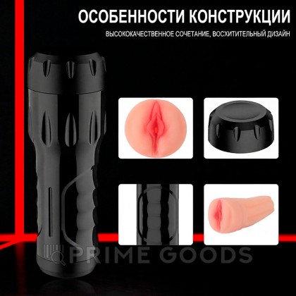 Реалистичный мастурбатор в тубе Toni с вибрацией от sex shop primegoods фото 5