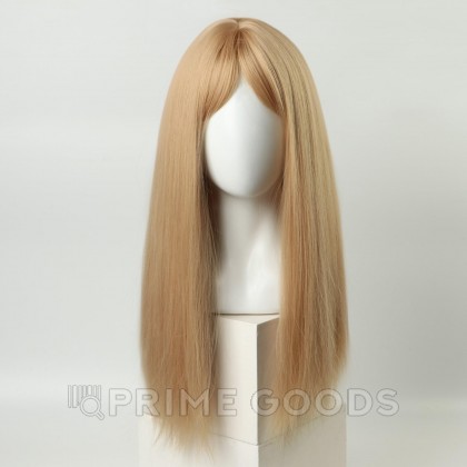 Парик искусственный, с чёлкой, имитация кожи, 60 см, цвет блонд от sex shop primegoods фото 3