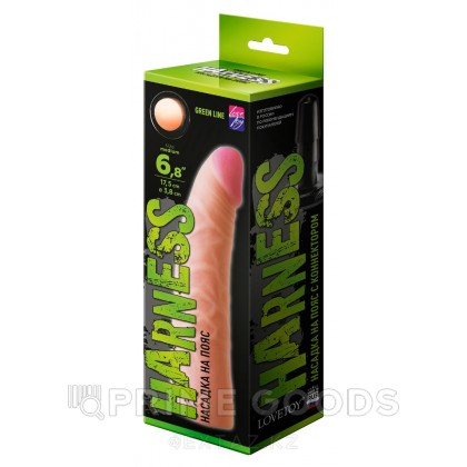 Насадка для страпона HARNESS с коннектером GREEN LINE (175*38) от sex shop primegoods фото 4