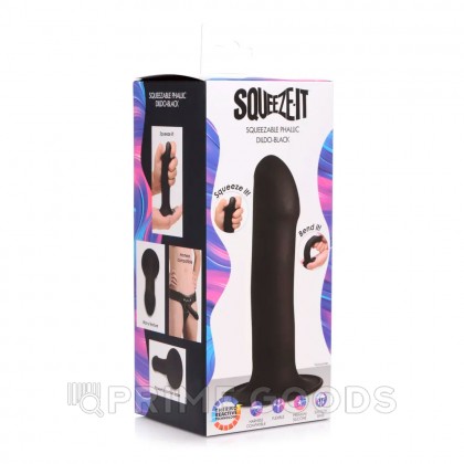 Гибкий силиконовый фаллоимитатор Squeeze-It, 13.5х3.1 см от sex shop primegoods фото 6