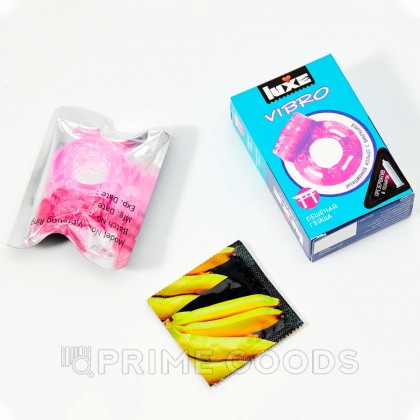 Виброкольцо LUXE VIBRO Бешеная гейша (+ презерватив) от sex shop primegoods фото 2