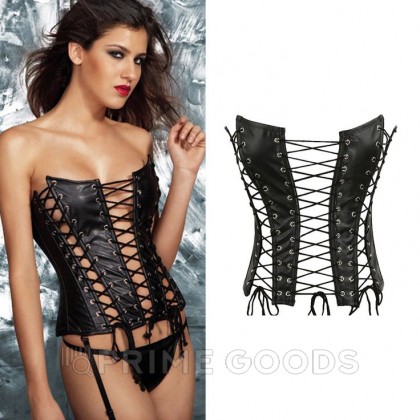 Кожаный корсет на шнуровке от sex shop primegoods
