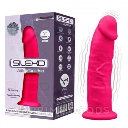 Реалистичный вибратор с двойной плотностью Model 2 от SILEXD ярко-розовый (17,5*4,4 см) от sex shop primegoods фото 3