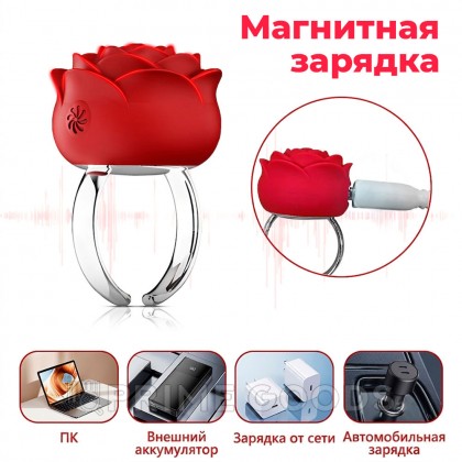 Вибратор на палец Роза от sex shop primegoods фото 10