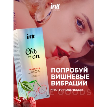 Intt Clit Me On Red Fruits - Согревающий жидкий вибратор для клитора с вкусом вишни, 12 мл от sex shop primegoods фото 5
