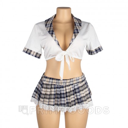 Сексуальная форма студентки светлая (топ, клетчатая юбка; размер M-L) от sex shop primegoods фото 6