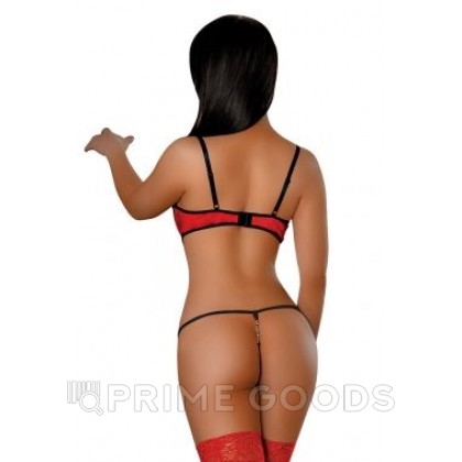 Стринги со стразами и кружевом, чёрные от sex shop primegoods фото 2