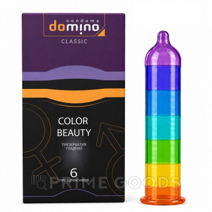 Презервативы Domino CLASSIC Color Beauty, разноцветные, 6 шт от sex shop primegoods
