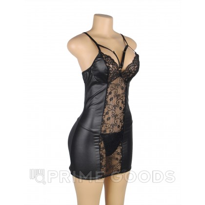 Сексуальное черное платье с прозрачной вставкой Sexy Black (XL-2XL) от sex shop primegoods фото 4