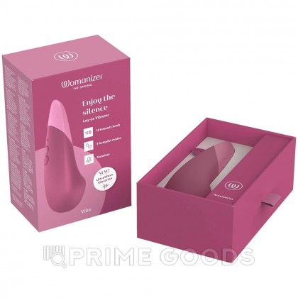 Клиторальный вибратор Womanizer Vibe темно-розовый от sex shop primegoods фото 2