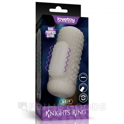 Мастурбатор-насадка с вибрацией Lovetoy Knights Ring Drip, 13,5*5,5 см от sex shop primegoods фото 4