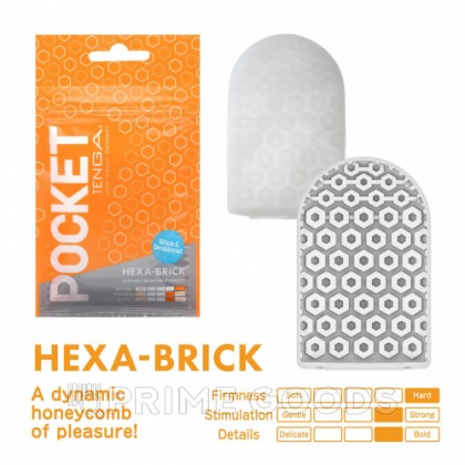 Мастурбатор Tenga Pocket Hexa-Brick от sex shop primegoods фото 2