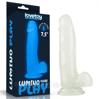 Фаллоимитатор Lovetoy Lumino Play (19×4 см) светится в темноте от sex shop primegoods фото 2