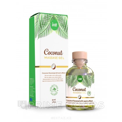 Intt Coconut Massage Gel - Массажный гель с согревающим эффектом и вкусом кокоса, 30 мл от sex shop primegoods фото 2