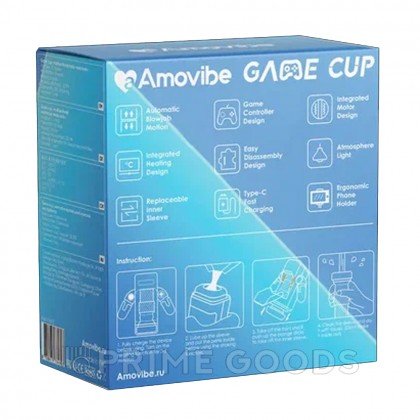 Инновационный робот-мастурбатор Game Cup (чёрный) от Amovibe от sex shop primegoods фото 18