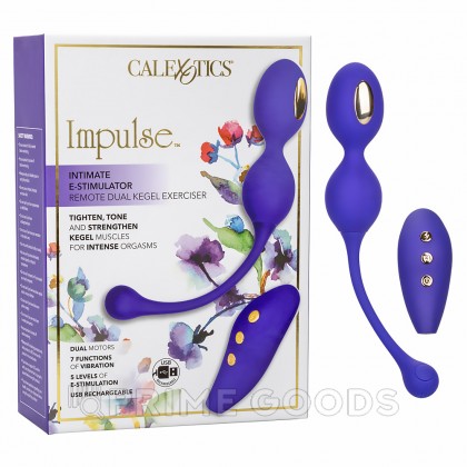 Вагинальные шарики с вибрацией и электростимуляцией CalExotics Impulse, пульт ДУ от sex shop primegoods фото 11