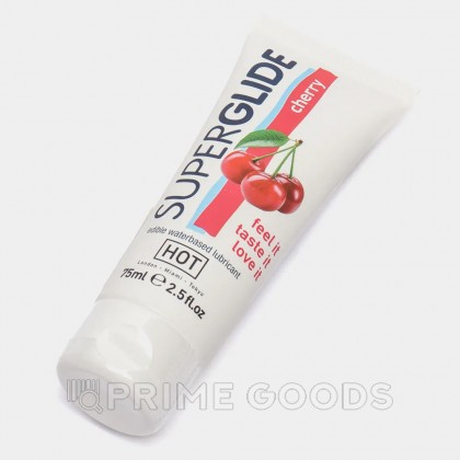 Гель лубрикант на водной основе с ароматом Вишни «Superglide» 75 мл. от sex shop primegoods фото 3