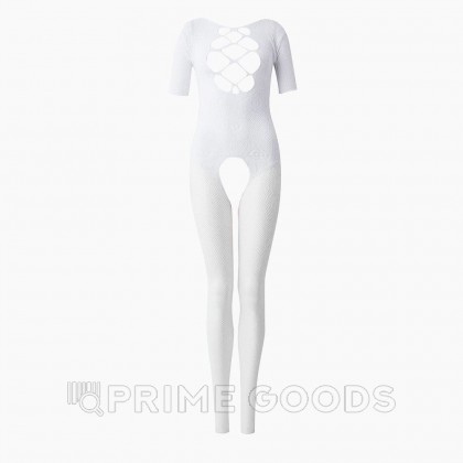 Боди-комбинезон белый c рукавом и вырезом на груди (Impulse) (S-L) от sex shop primegoods фото 7