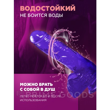 Фаллоимитатор на присоске фиолетовый (15*4 см.) от sex shop primegoods фото 3