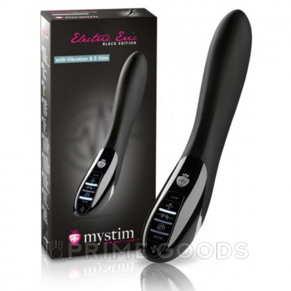 MYSTIM Вибратор с электростимуляцией Electric Eric черный выпуск от sex shop primegoods