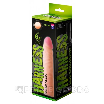 Насадка для страпона HARNESS с коннектером GREEN LINE (170*35) от sex shop primegoods