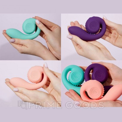 Двойной стимулятор точки G SVibe Snail GIZI персиково-розовый от sex shop primegoods фото 6