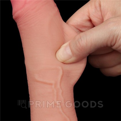 Фаллоимитатор Lovetoy Sliding Skin (19,5×3,5 см) с двойной плотностью, телесный от sex shop primegoods фото 3