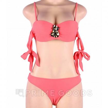 Купальник с завязками Rhinestone Pink (S) от sex shop primegoods фото 3