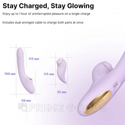 Вибромассажер со съёмным клиторальным пульсатором DuoGlow Svakom от sex shop primegoods фото 12