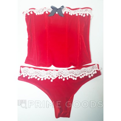Новогодний корсет красный от sex shop primegoods