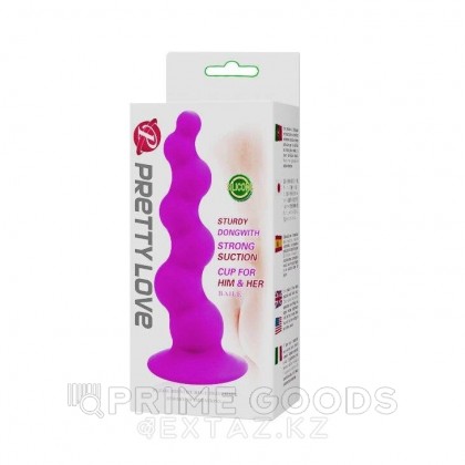 Анальная пробка на присоске с шариками от sex shop primegoods фото 6