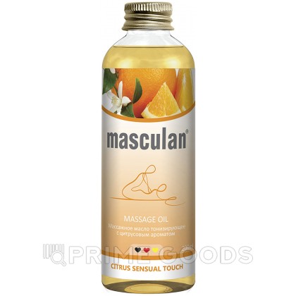 Тонизирующее массажное масло с цитрусовым ароматом Masculan 200 мл от sex shop primegoods