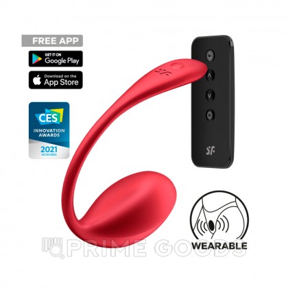 Виброяйцо Satisfyer Shiny Petal красный (Connect App) от sex shop primegoods фото 2