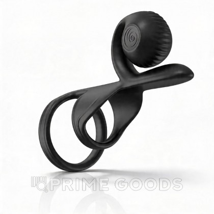 Стимулятор для пар в виде эрекционного кольца SVibe Snail JOVI черный от sex shop primegoods фото 9